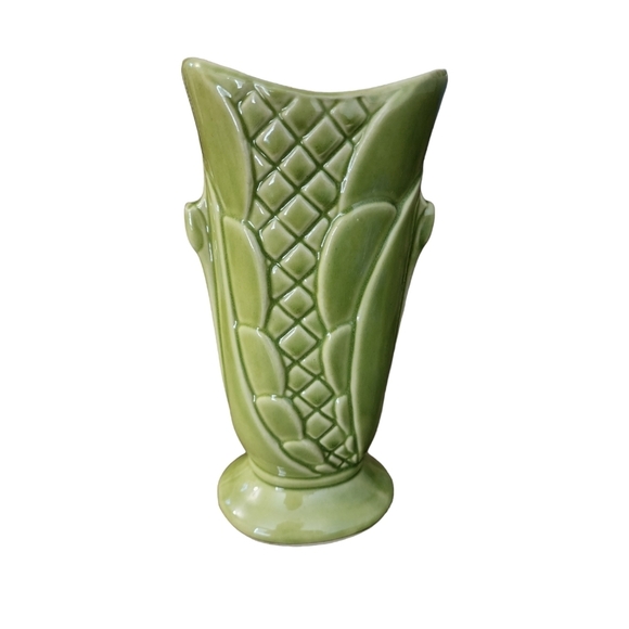 Shawnee Other - 1940's Shawnee Pottery Lime Pea Green Vase 8.5" Art Deco